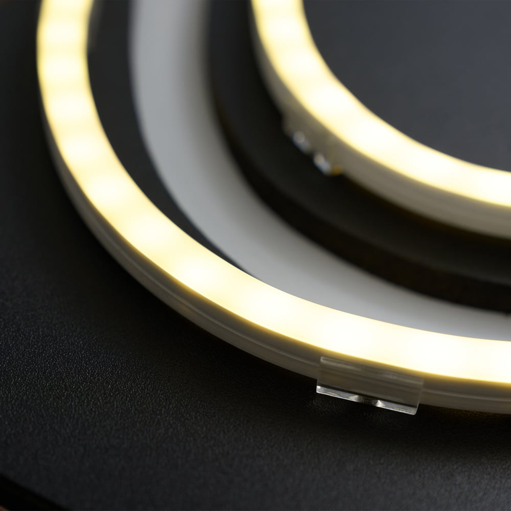 Modern LED Wall Clock with Remote Control – 39.4×16.1" Decorative Lighted Wall Clock window image