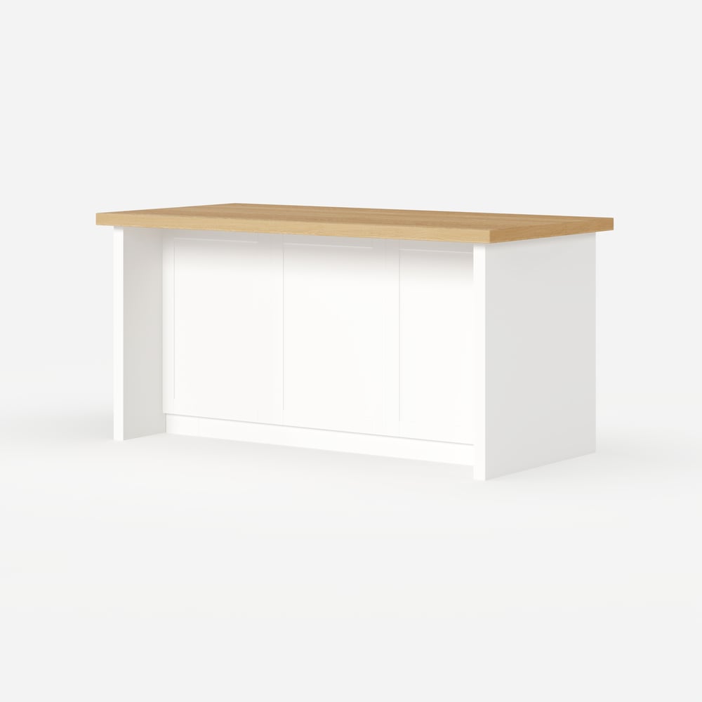 Grande ilha de cozinha natural e branca de 1830 mm com armazenamento Armário de cozinha moderno Imagem da janela