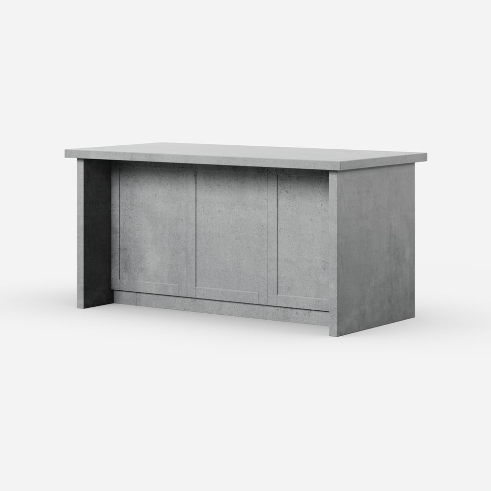 72" Modern Style Laminate Kitchen Islands with Multi-Storage Gray window image