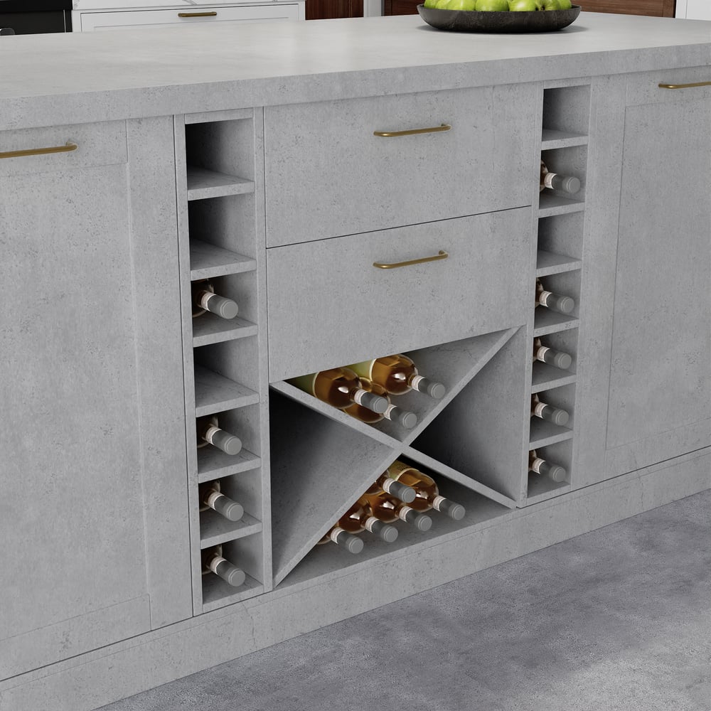 1830mm Modern Laminate Kitchen lsland Gray with Storage window image