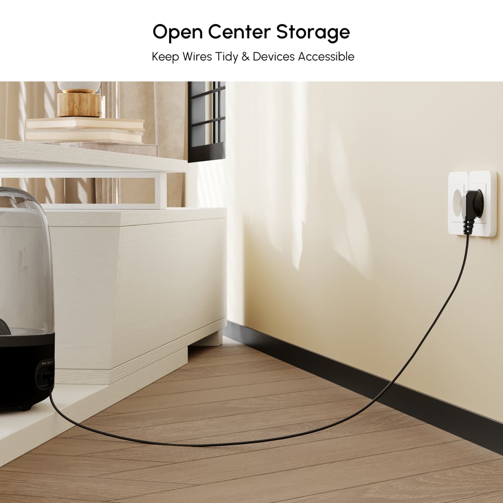 Fero White Extendable TV Stand with 3 Drawers(71"-120") window image