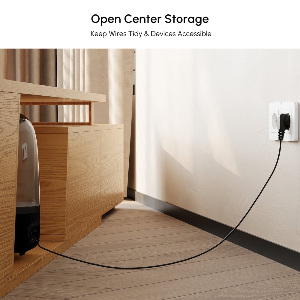 Fero Natural Reversible Extendable TV Stand with 3 Drawers(71"-120") window image