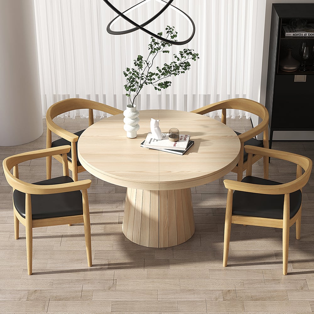 Questions and Answers for Japandi Extendable Dining Table 1000mm-1400mm Whitewash 6-Seater Oval&Round Table