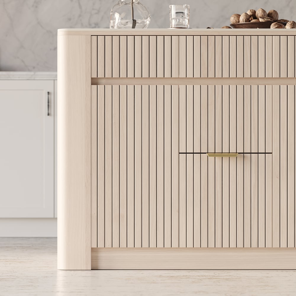 51" Sintered Stone Top Solid Wood Kitchen Island with Storage window image