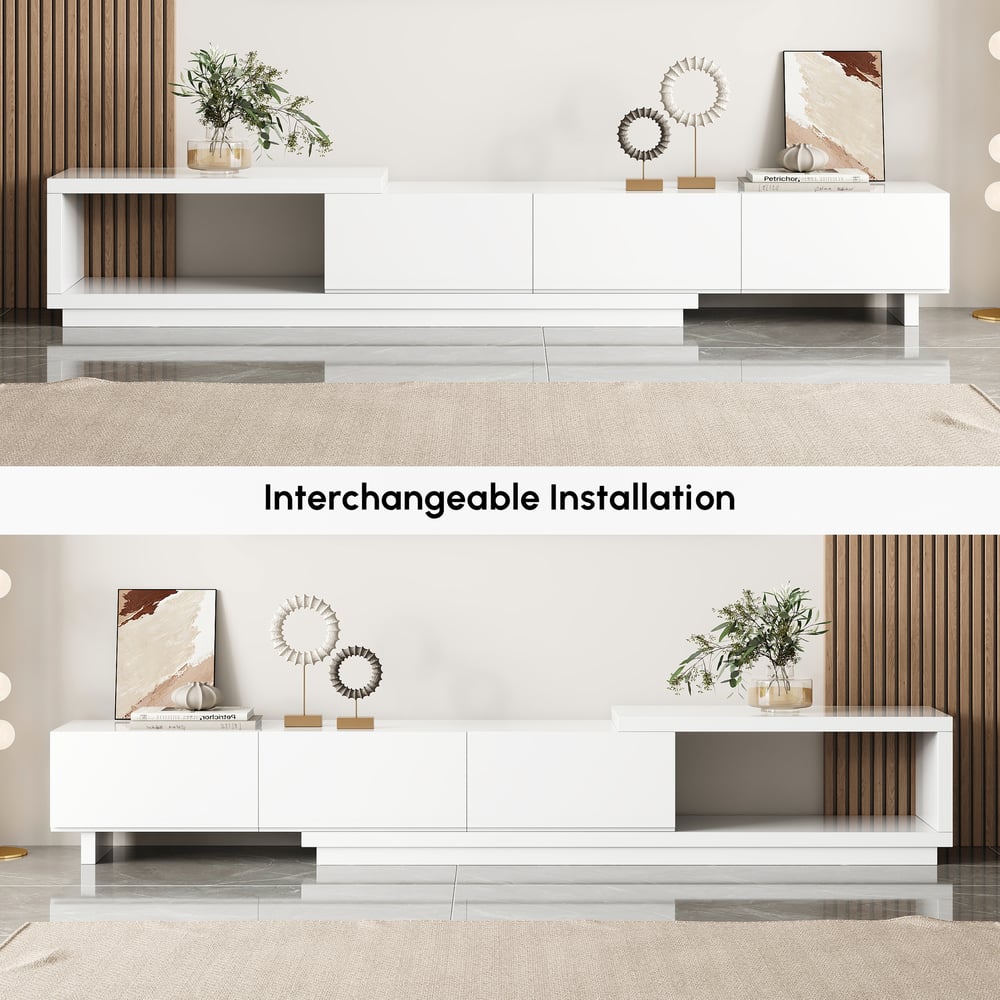 Quoint Extendable TV Stand with 3 Drawers(71"-100") window image