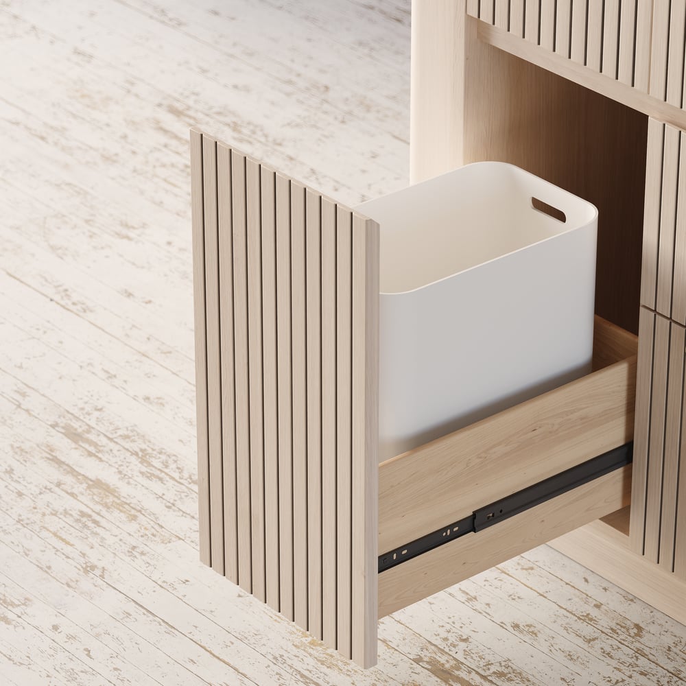 51" Sintered Stone Top Solid Wood Kitchen Island with Storage window image