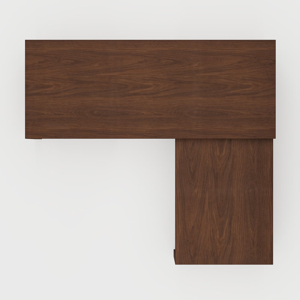 Modern Rotatable L-Shaped Executive Desk with Movable File Cabinet (1520mm) window image