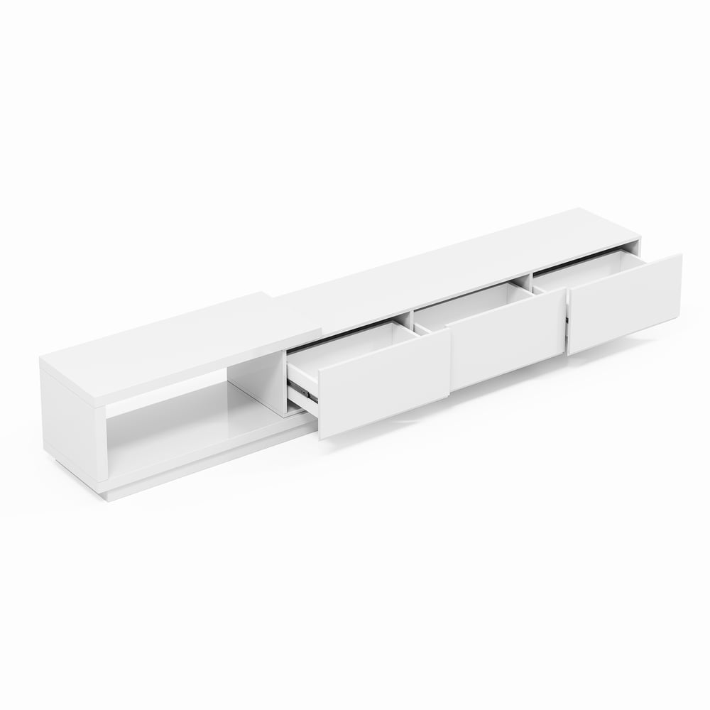 Quoint Extendable TV Stand with 3 Drawers(71"-100") window image