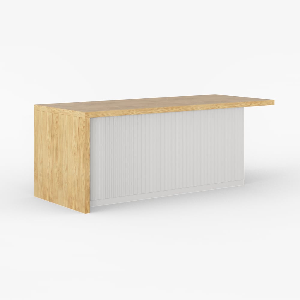 Îlots de cuisine de 1830 mm, dessus en placage de marbre, blanc et n, moderne, avec armoire de cuisine image de fenêtre