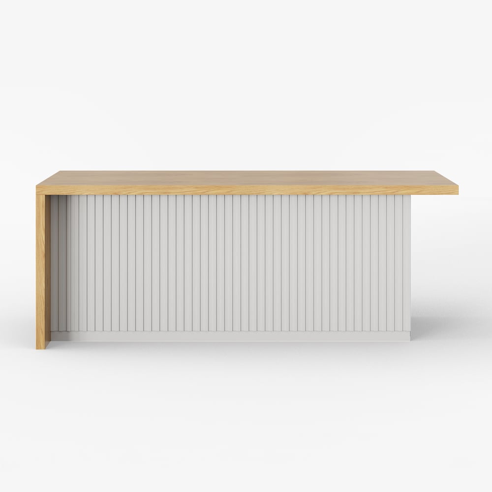 Îlots de cuisine de 1830 mm, dessus en placage de marbre, blanc et n, moderne, avec armoire de cuisine image de fenêtre