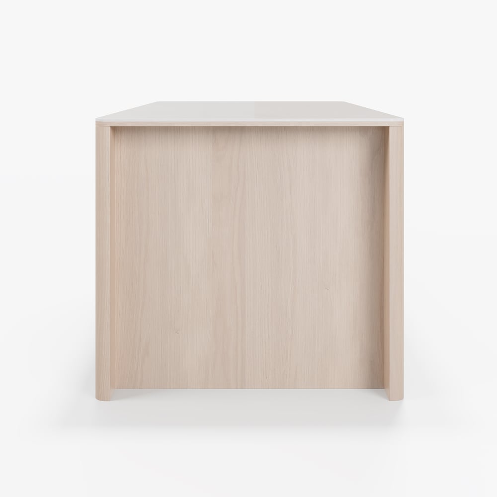 72" Sintered Stone Top Solid Wood Kitchen Island with Storage window image