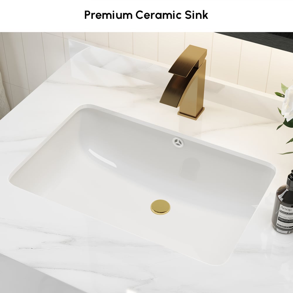 Aro Bathroom Vanity Set 1200mm Freestanding Bathroom Vanity Black with Double Sinks window image