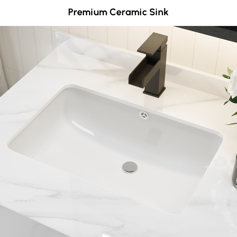 Aro Bathroom Vanity Set 47.2" Freestanding Bathroom Vanity Black with Double Sinks window image