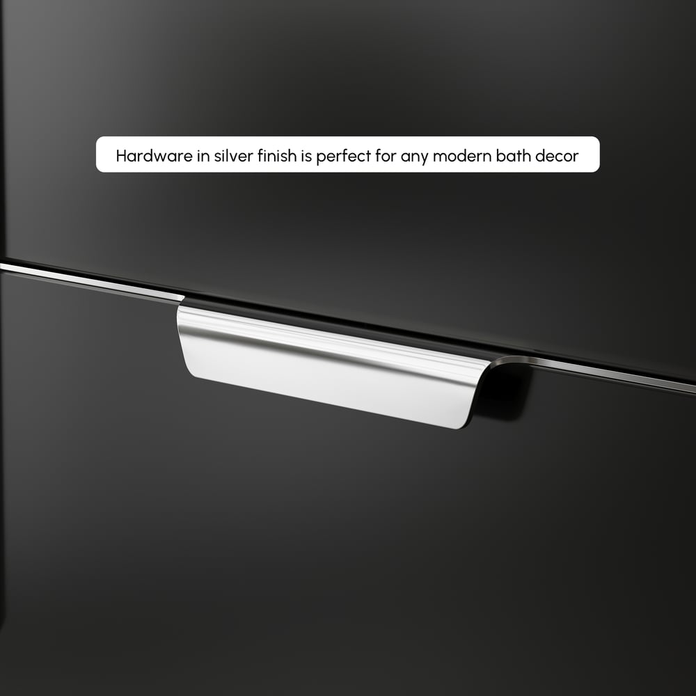 Aro Bathroom Vanity Set 47.2" Freestanding Bathroom Vanity Black with Double Sinks window image