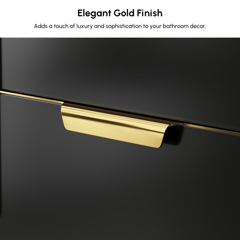 Aro Bathroom Vanity Set 1200mm Freestanding Bathroom Vanity Black with Double Sinks window image