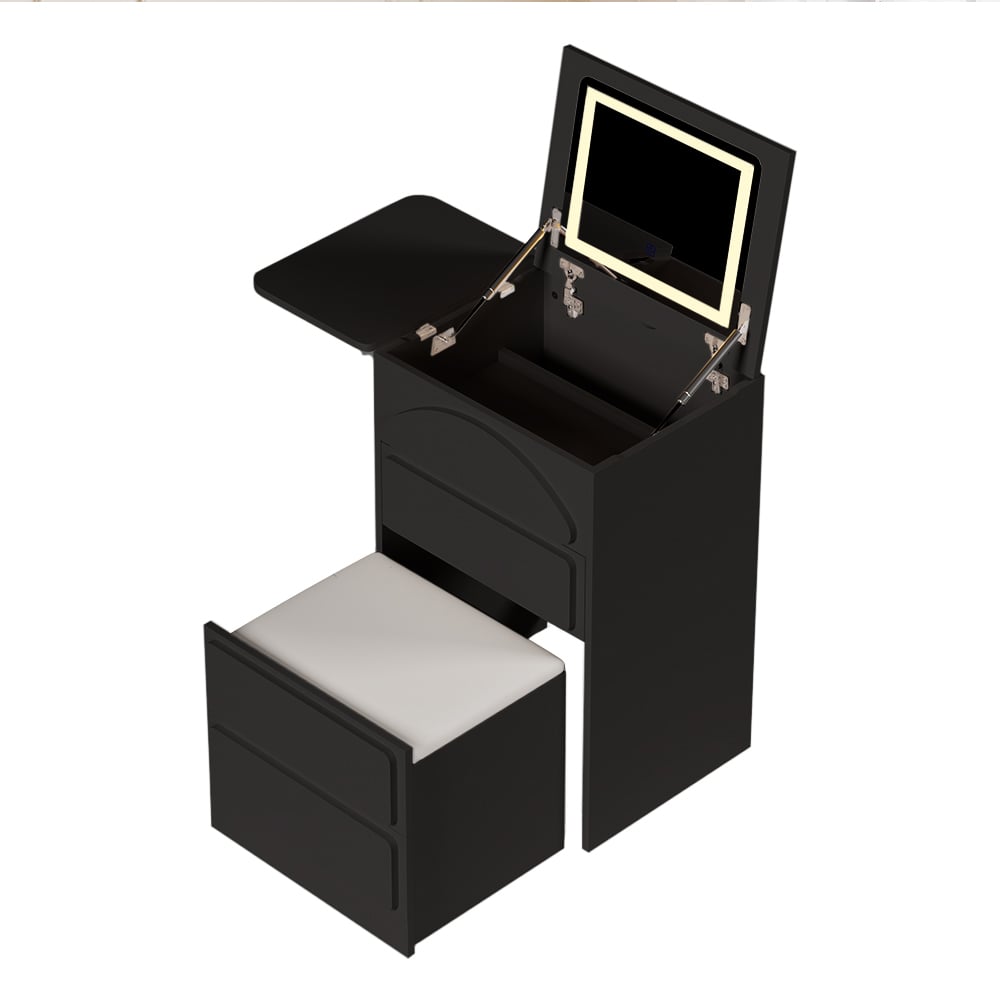 Mini Smart Makeup Vanity Set with Mirror & Lights window image