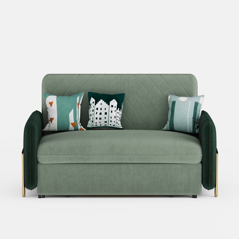 54" Full 2-Seater Velvet Convertible Sleeper Sofa window image