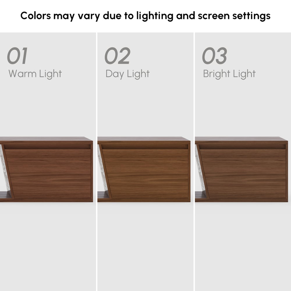 Fero Walnut Reversible Extendable TV Stand with 3 Drawers(71"-120") window image