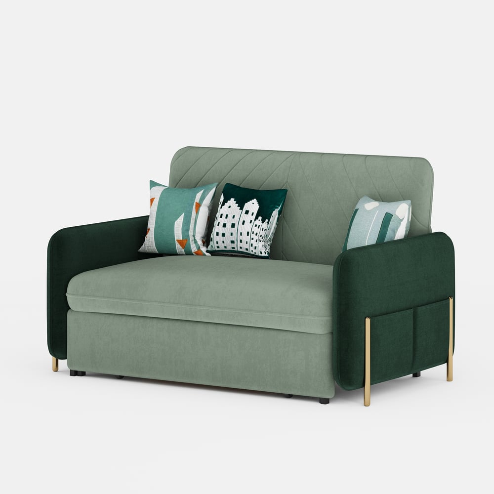 54" Full 2-Seater Velvet Convertible Sleeper Sofa window image