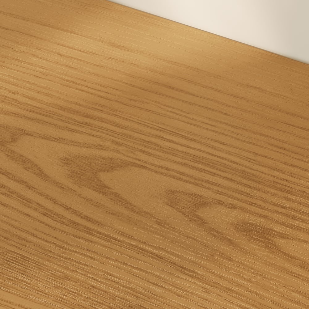 Meuble TV extensible Fero Natural avec 3 tiroirs (1200 mm-1800 mm) image de fenêtre