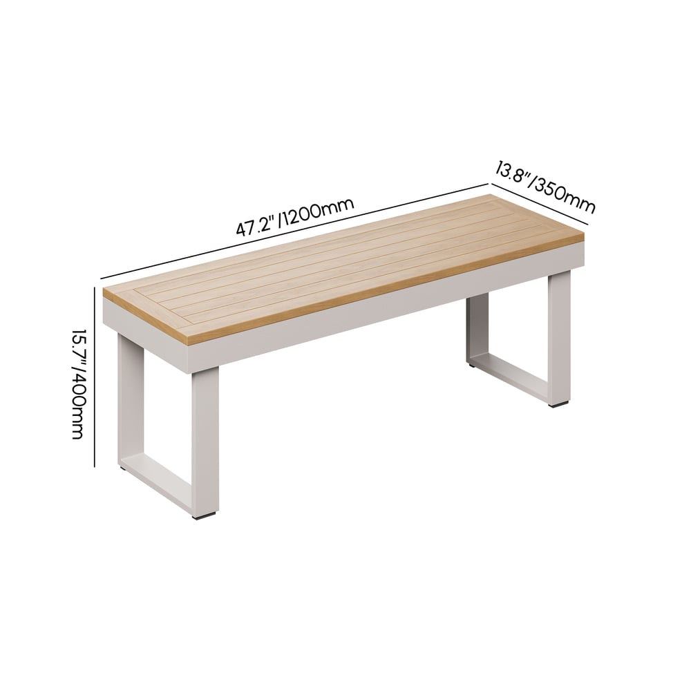 Modern Outdoor Sectional Sofa and Table Set with Acacia Wood Dimensions