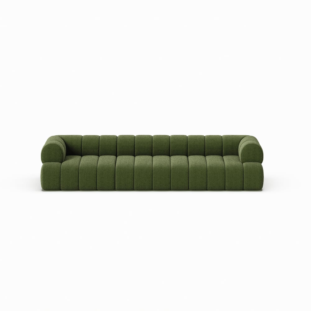 Nimbus 3120mm 3-Seater Channel Chenille Velvet Sofa window image