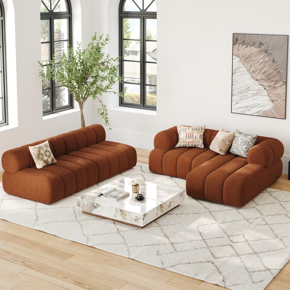 Nimbus 157" 4-Piece Channel Boucle Sectional Sofa with Chaise window image