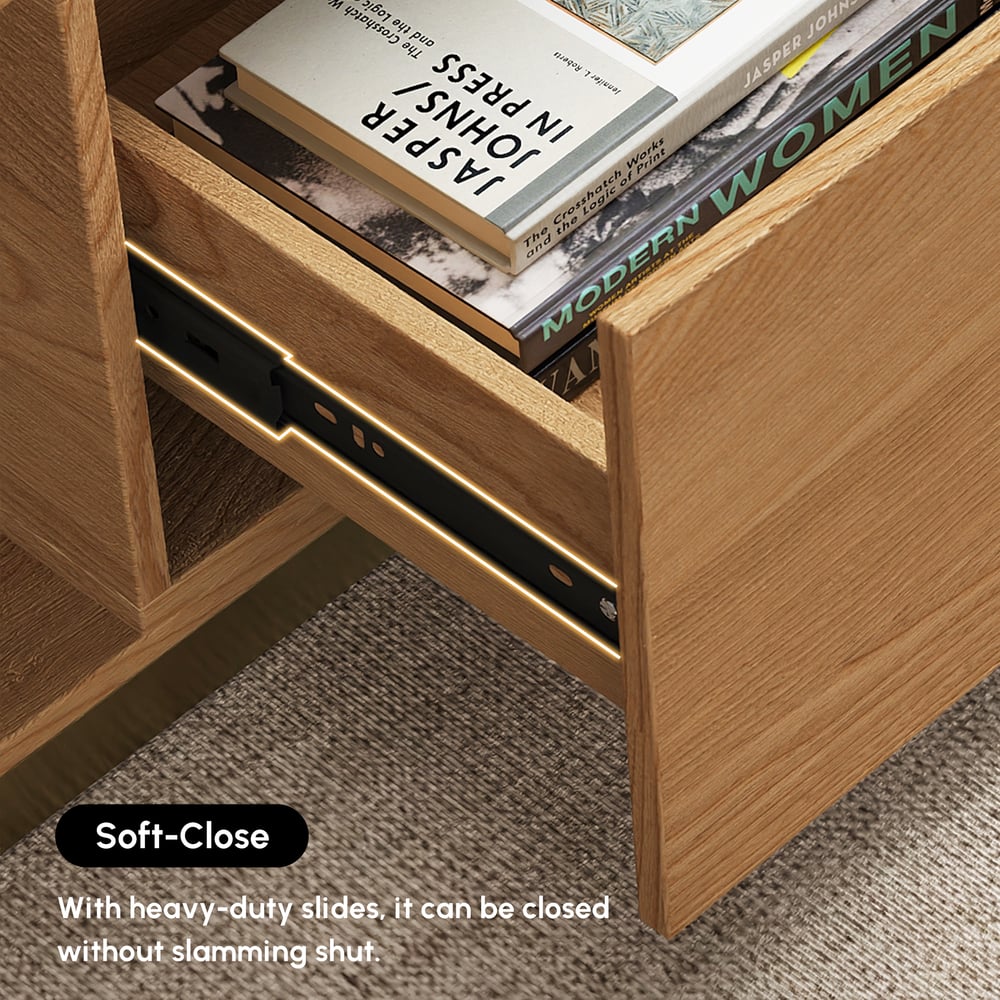 Table basse rectangulaire extensible naturelle Mordelle (1000 mm -1800 mm) image de fenêtre