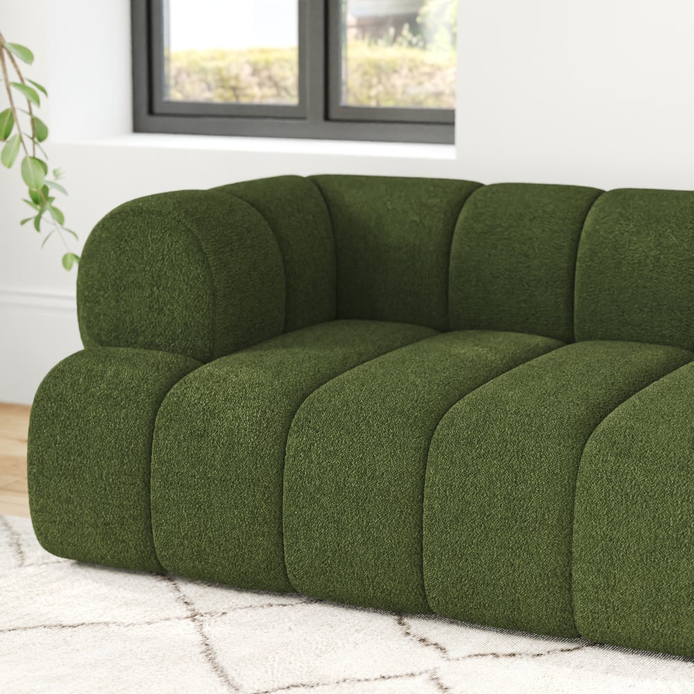 Nimbus 3120mm 3-Seater Channel Chenille Velvet Sofa window image