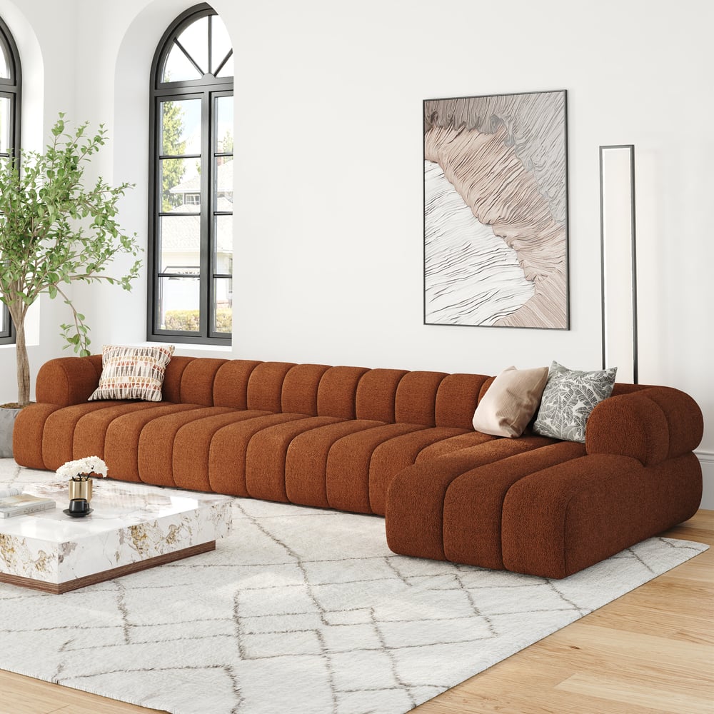 Nimbus 157" 4-Piece Channel Boucle Sectional Sofa with Chaise window image