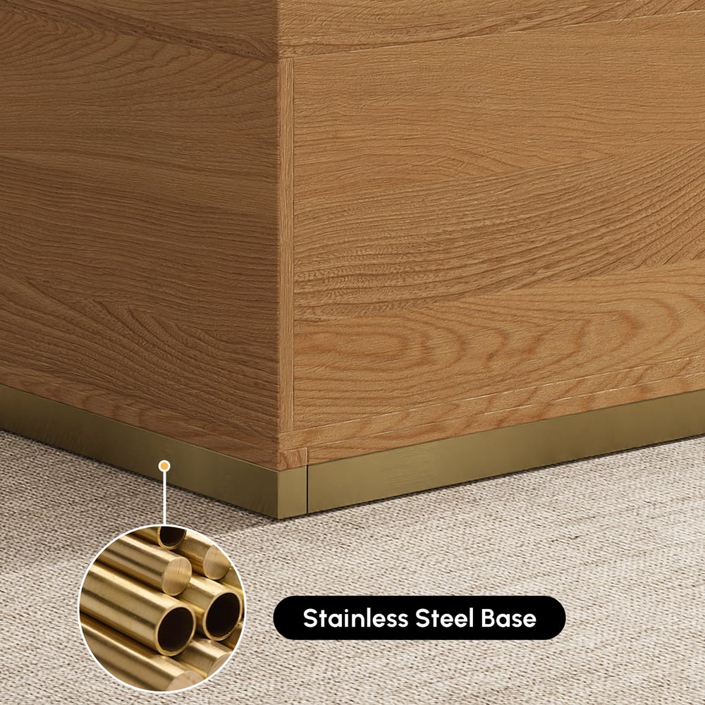 Table basse rectangulaire extensible naturelle Mordelle (1000 mm -1800 mm) image de fenêtre