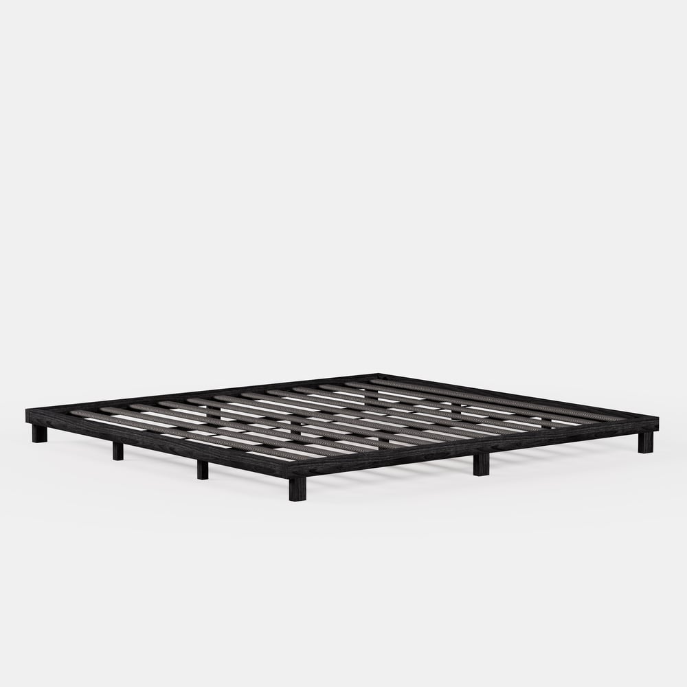 Japanese Style Black King Floor Bed window image