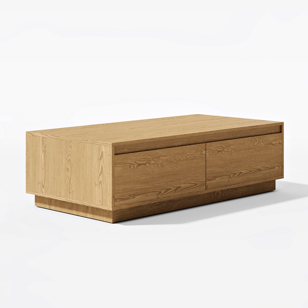 Mesa de café retangular de blocos naturais de meados do século de 1200 mm Imagem da janela