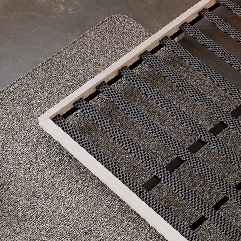 Japanese Style King Floor Wood Bed in Whitewash window image