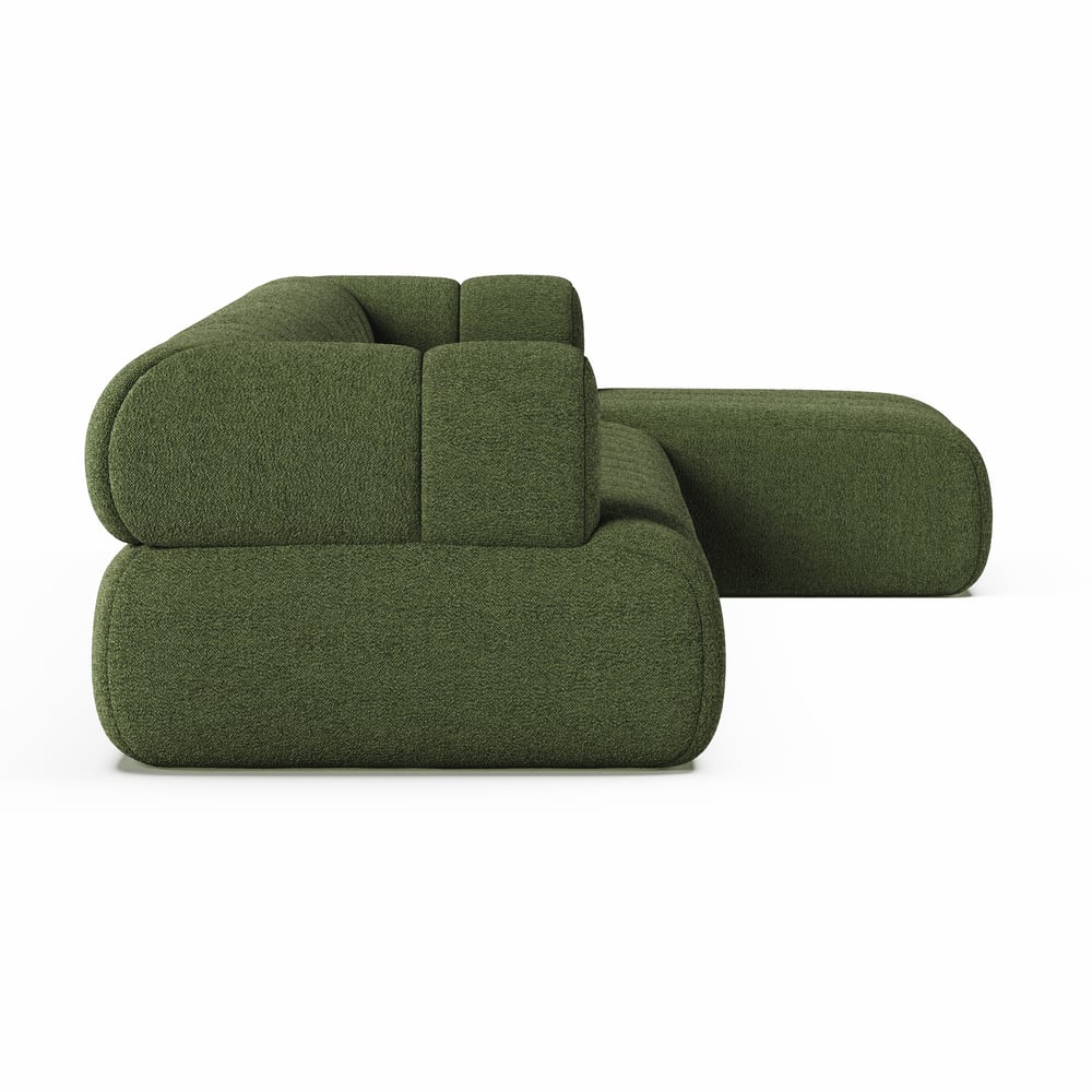 Sofá secional de veludo chenille de 4 peças Nimbus 4000 mm com chaise Imagem da janela