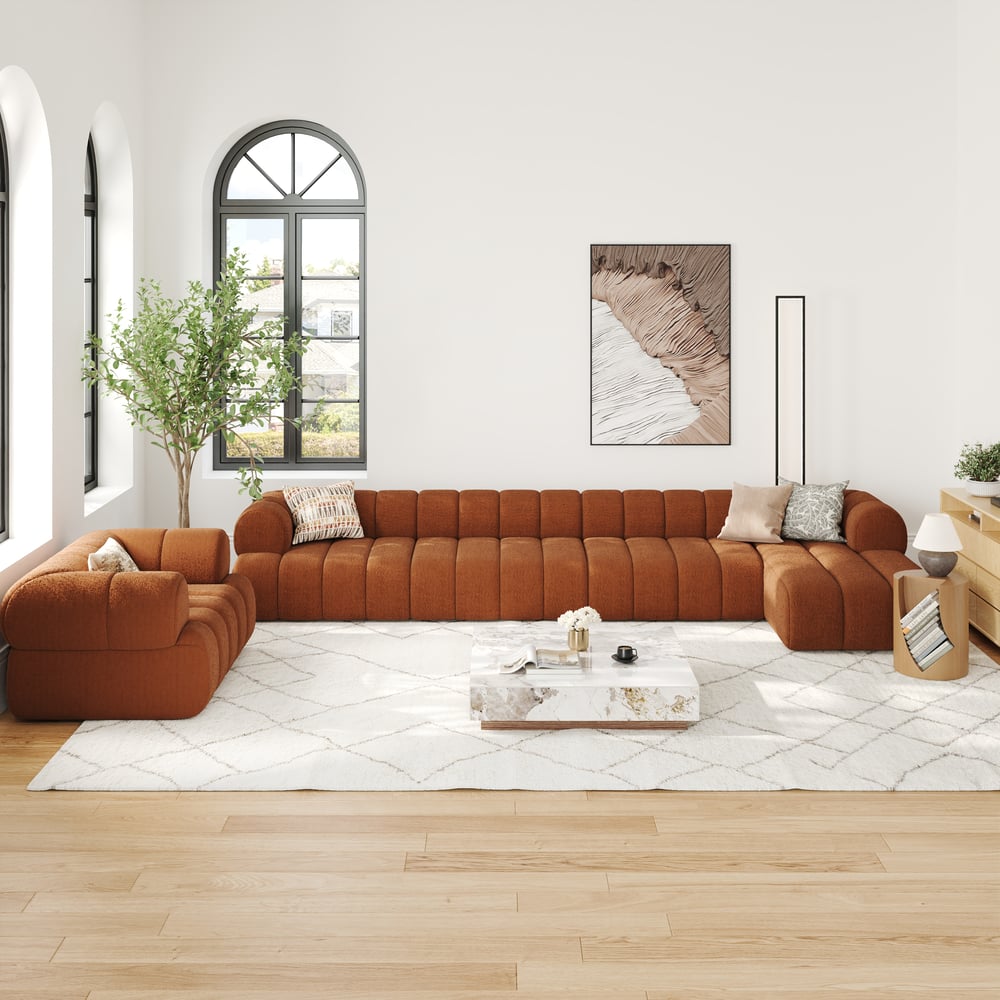 Nimbus 157" 4-Piece Channel Boucle Sectional Sofa with Chaise window image