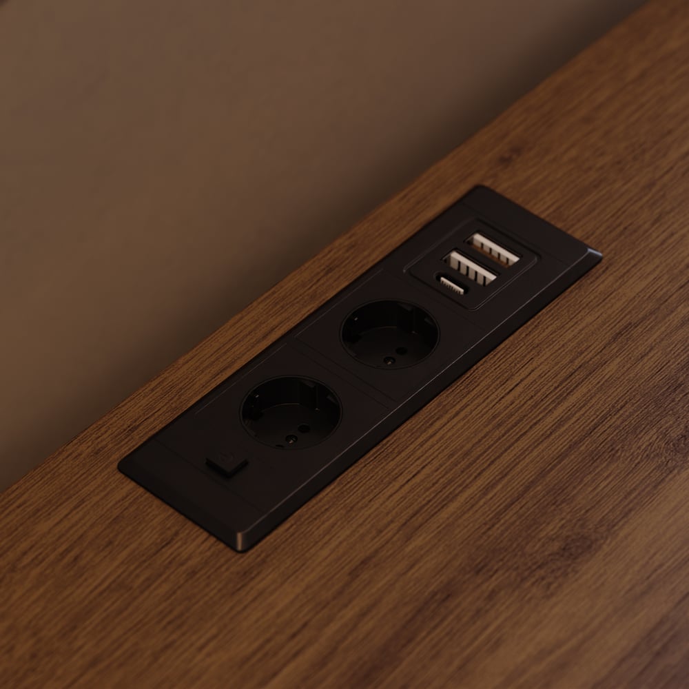 Lumio 1200mm LED 6-Drawer Dresser with Charging Station window image