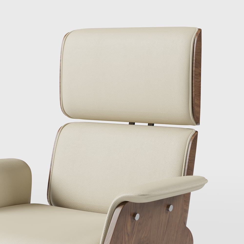 Modern White Standing Computer Desk & Upholstered Swivel Task Chair Set (59.8" ) window image