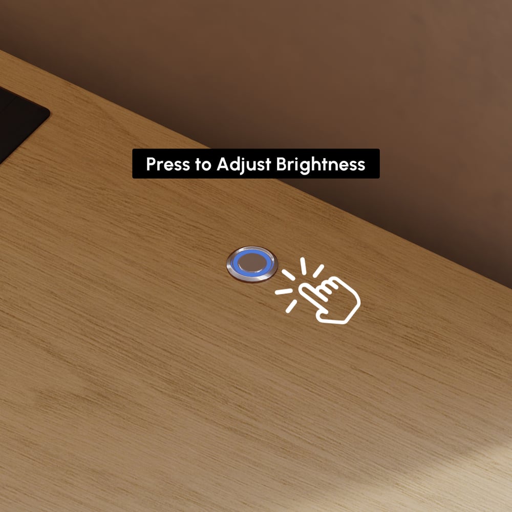 Cômoda LED Lumio 1500mm com 6 gavetas e estação de carregamento Imagem da janela