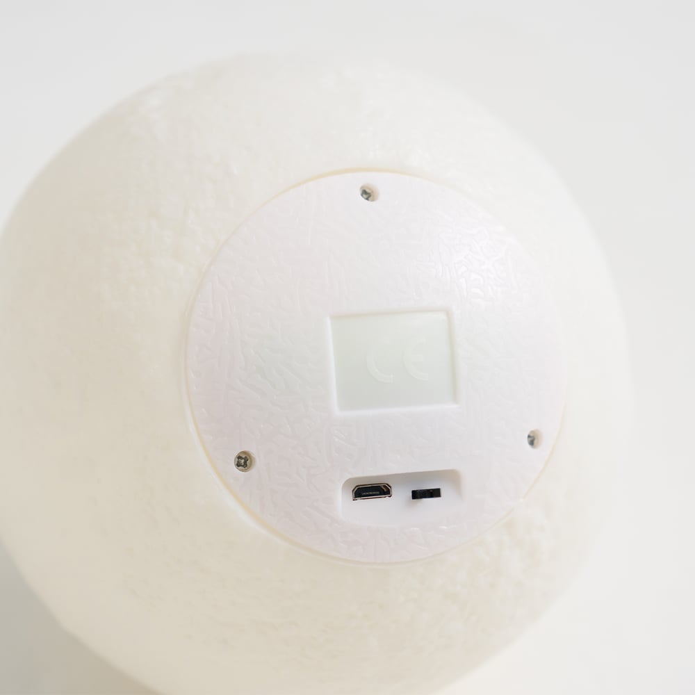 9" x 32" Silver Sculpture with Illuminated Sphere Art Decor window image