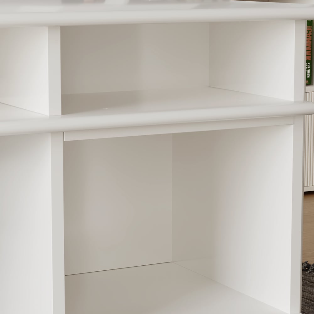 1625mm moderní styl bílý domácí kancelářský stůl se 6 zásuvkami obrázek okna