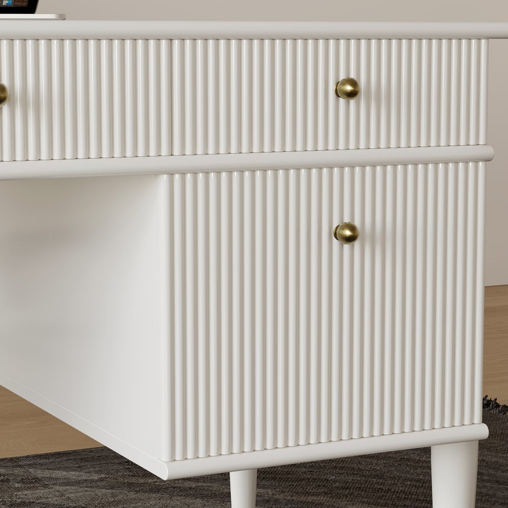 1625mm moderní styl bílý domácí kancelářský stůl se 6 zásuvkami obrázek okna