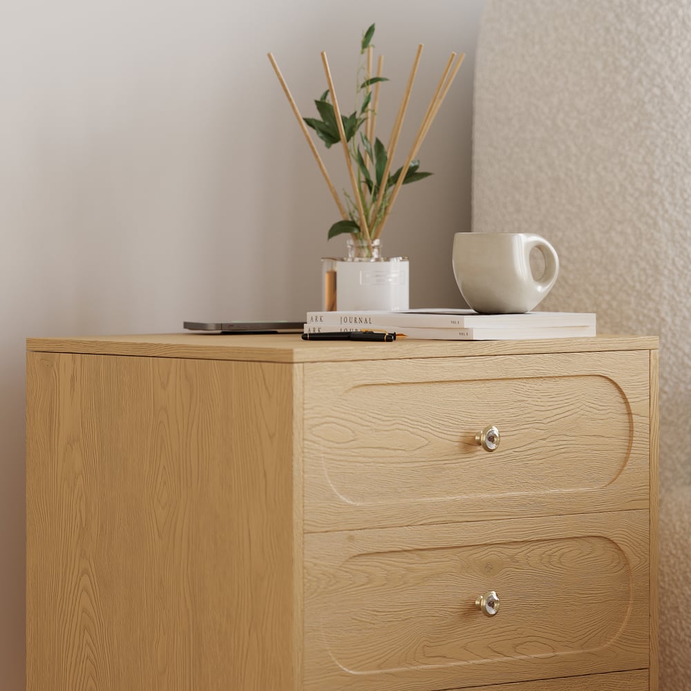 Krila Floating 3-Drawer LED Smart Nightstand with Light window image