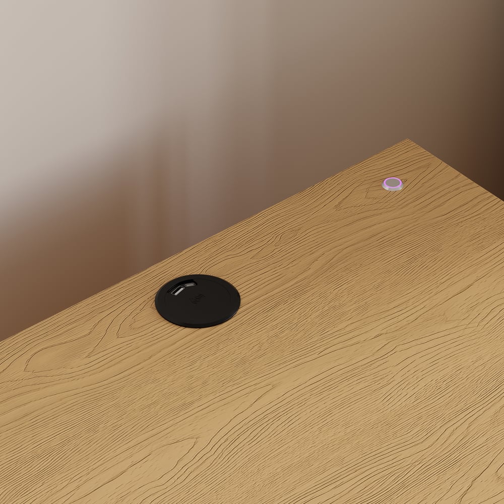 Krila Floating 3-Drawer LED Smart Nightstand with Light window image