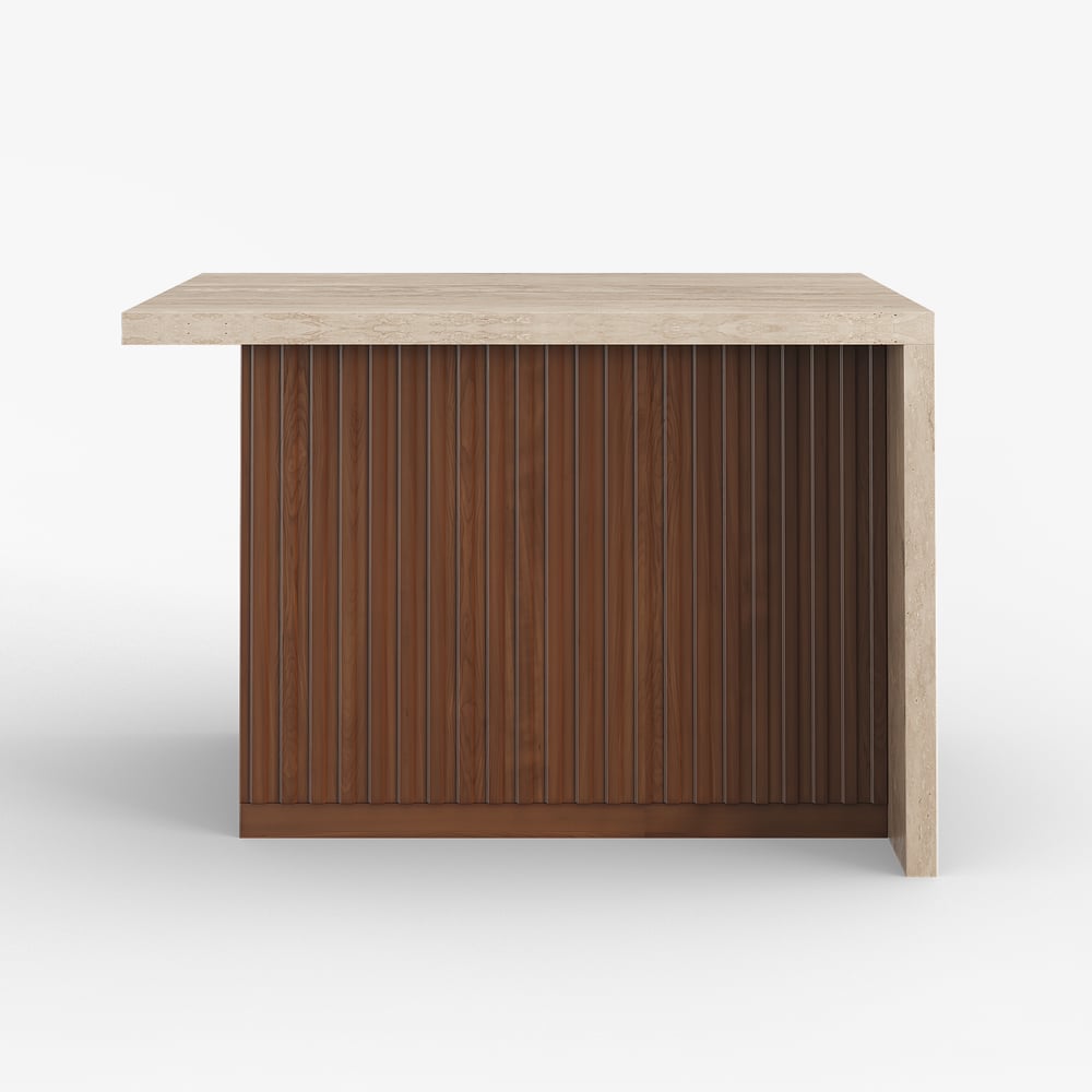 1270mm Modern Style Laminate Kitchen Islands with Ample Storage Space Walnut window image