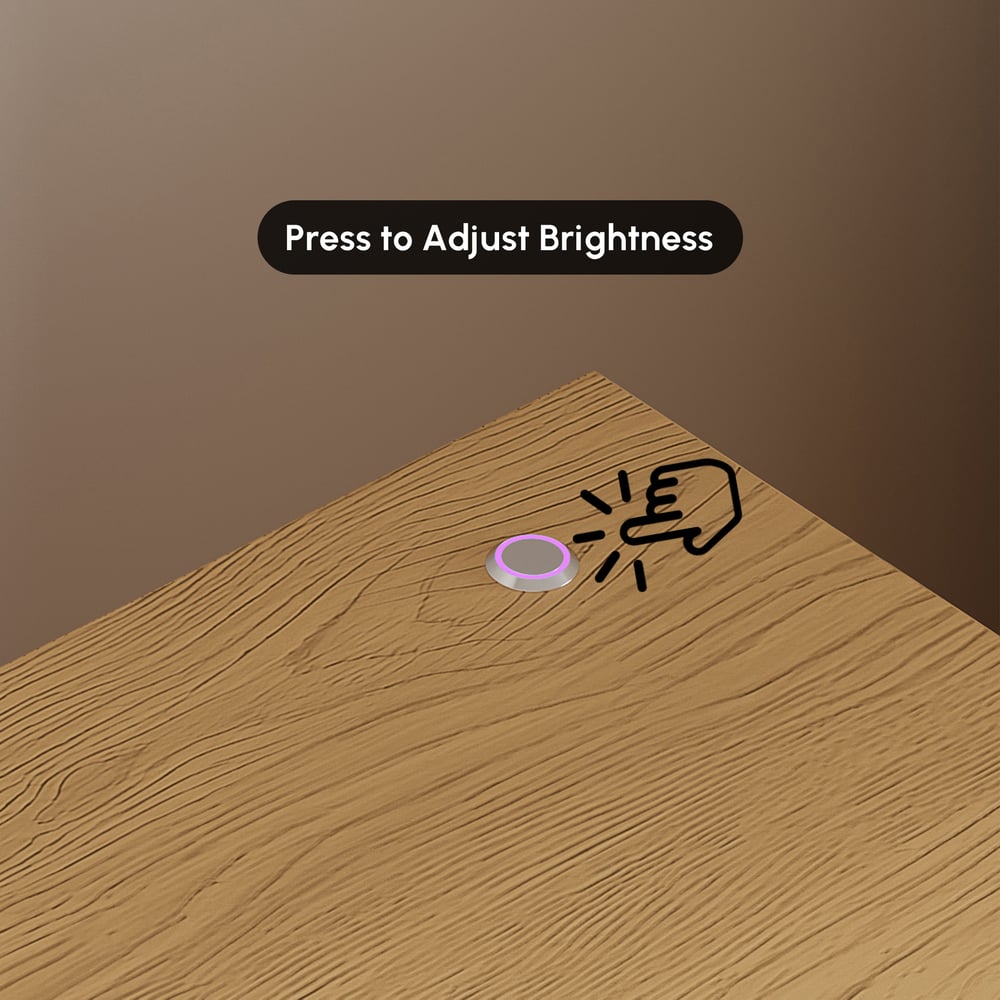 Krila Floating 3-Drawer LED Smart Nightstand with Light window image