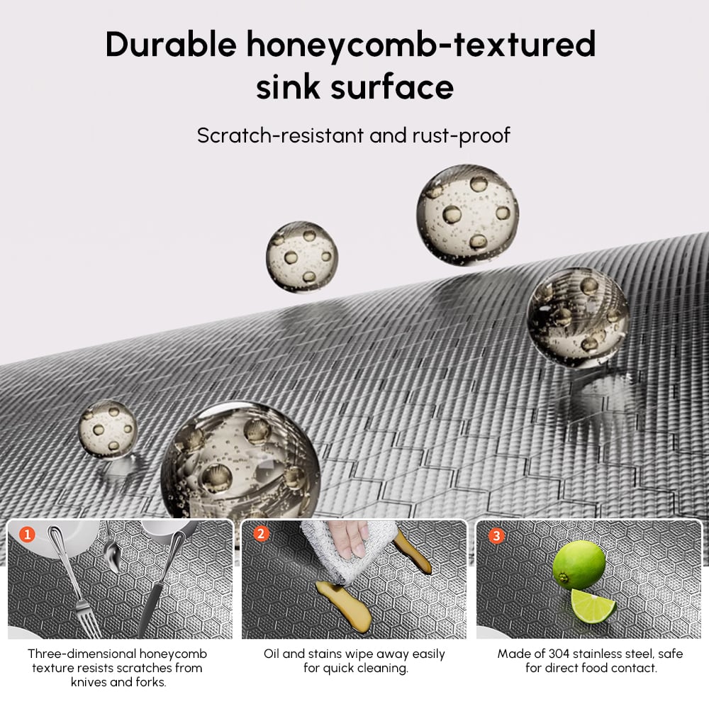 Évier de cuisine multifonction en acier inoxydable 820 mm x 480 mm avec robinet extractible image de fenêtre