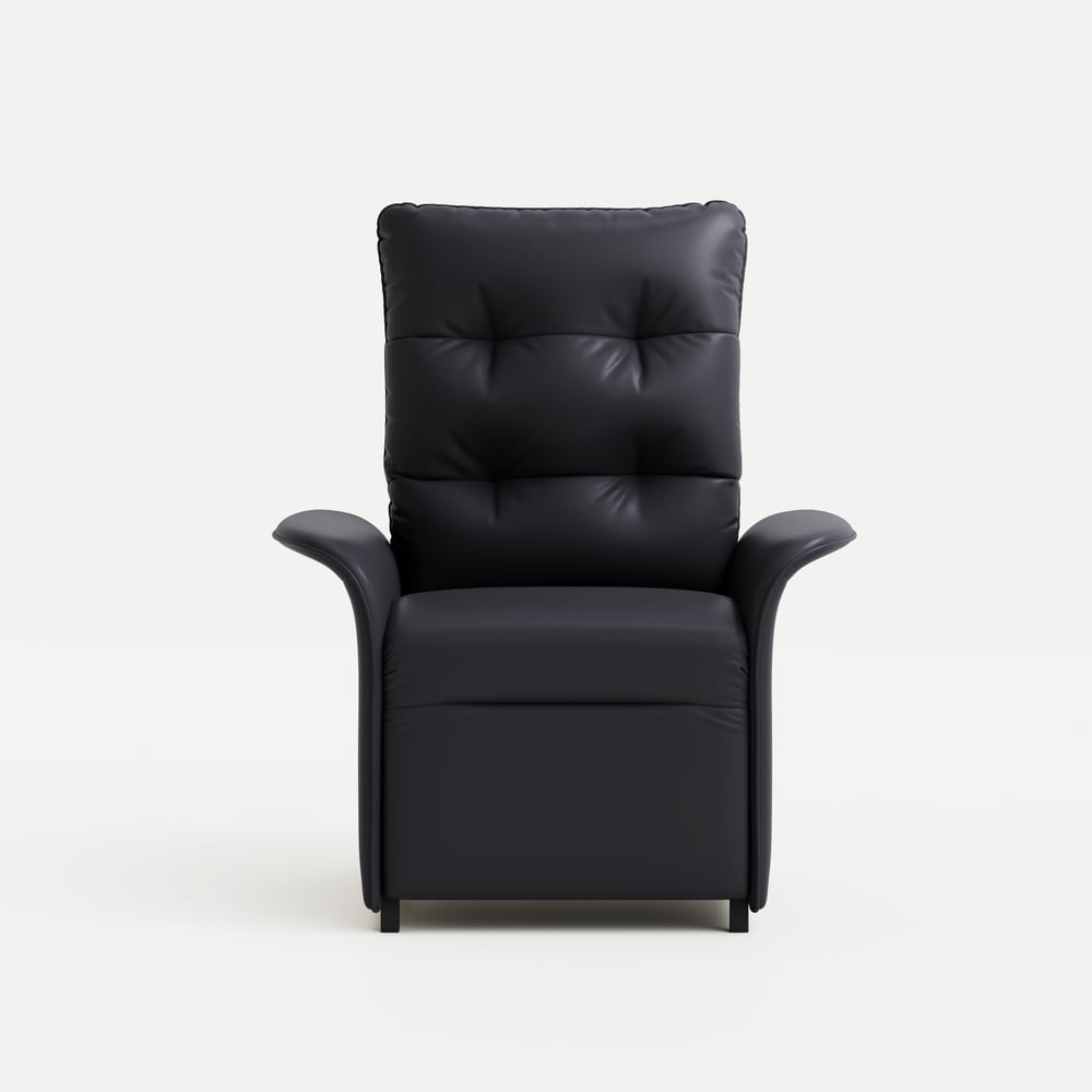 Leather Power Recliner Accent Chair with Side Pocket window image