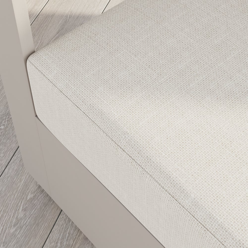 Axis Outdoor Warm White Teak & Aluminum Swivel Chair with Cushion window image