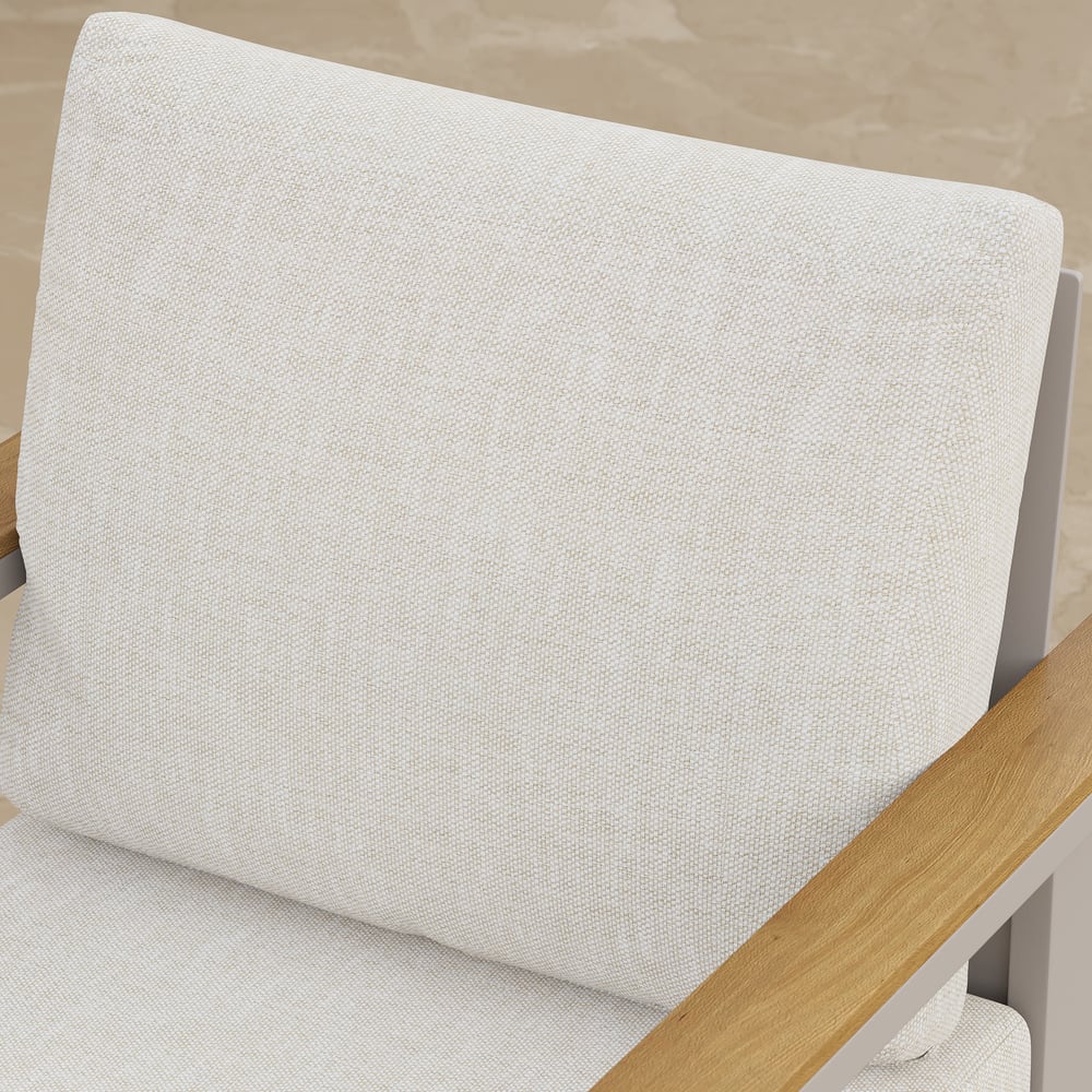 Axis 2 PCS Teak & Aluminum Outdoor Dining Chair with Cushion window image